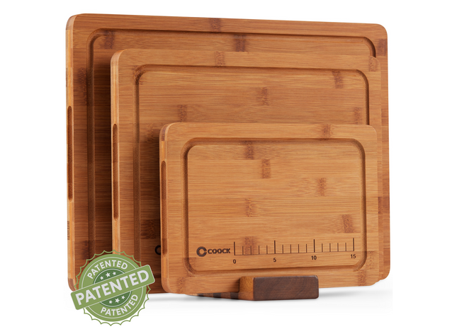 Bamboe Snijplankenset met Houder