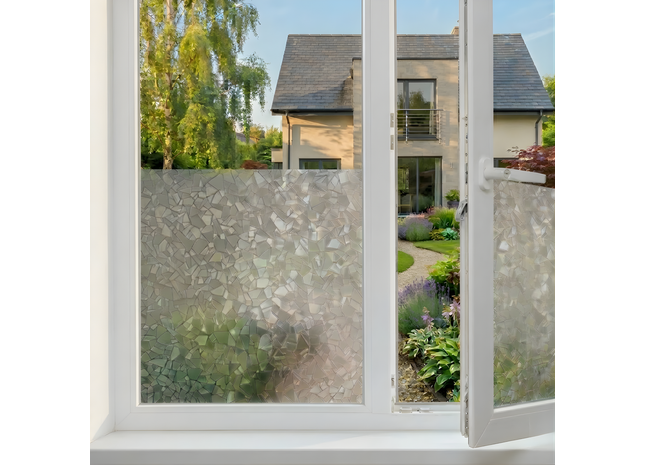 Isolerende & Zonwerende Statische Raamfolie HR++ - Anti Inkijk - Splinter
