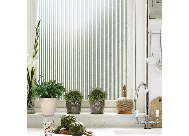 Zonwerende en Isolerende Statische Raamfolie HR++ - Anti Inkijk - Lamellen