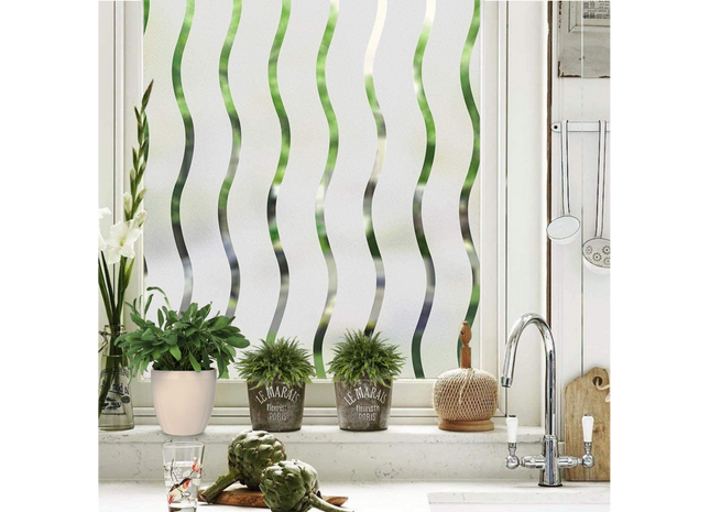 Isolerende & Zonwerende Statische Raamfolie HR++ - Anti Inkijk - Golven