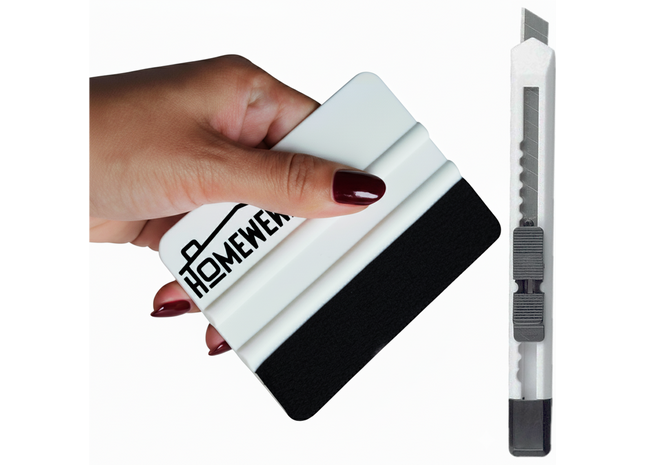 Rakel met vilt en folie mes