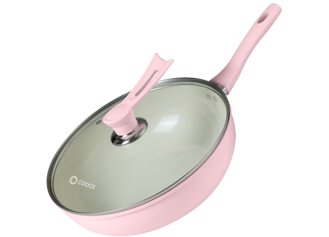 Wokpan Inductie 32cm -Roze