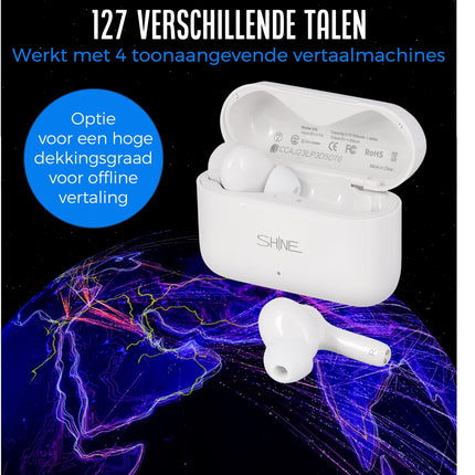 Vertaalcomputer - AI Vertaal apparaat met spraak - Draadloze Oordopjes met Vertaalfunctie - Environmental Noice Cancelling - Bluetooth 5.0 - Vertaler voor 127 Talen