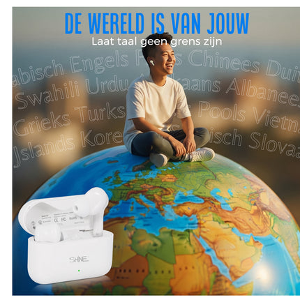 Vertaalcomputer - AI Vertaal apparaat met spraak - Draadloze Oordopjes met Vertaalfunctie - Environmental Noice Cancelling - Bluetooth 5.0 - Vertaler voor 127 Talen