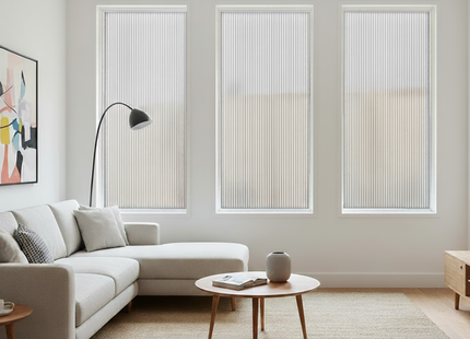 Isolerende & Zonwerende Statische Raamfolie HR++ - Anti Inkijk - Lamellen