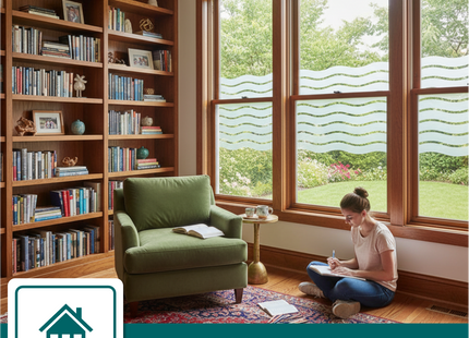 Isolerende & Zonwerende Statische Raamfolie HR++ - Anti Inkijk - Golven