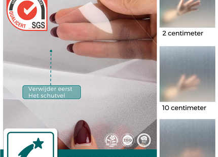 Isolerende & Zonwerende Statische Raamfolie - Anti Inkijk - Matglas