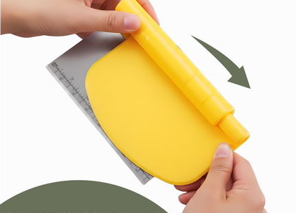 Deegschraper & Deegsteker set - RVS en kunststof