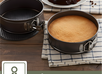 6-Delige Springvorm set - Taartvorm met Antiaanbaklaag - 12 tot 28 Cm Diameter -Cakevorm Incl. Deegschaper & E-Book