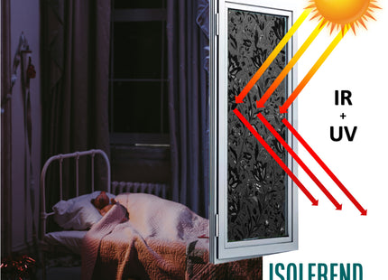 Isolerende & Zonwerende Verduisteringsfolie - Blackout Raamfolie Bloemen