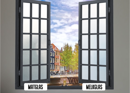 Isolerende & Zonwerende Zelfklevende Raamfolie HR++ - Anti Inkijk - Melkglas 70x300cm