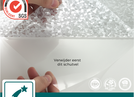 Isolerende & Zonwerende  Statische Raamfolie HR++ - Anti Inkijk - Splinter