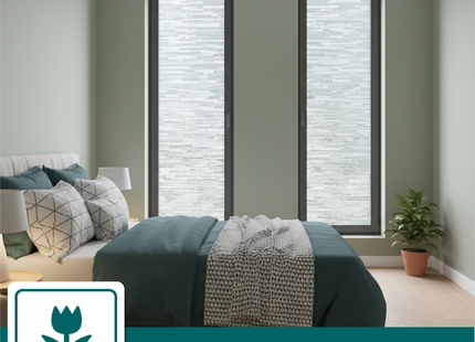 Isolerende & Zonwerende Statische Raamfolie HR++ - Anti Inkijk - Stofjes patroon