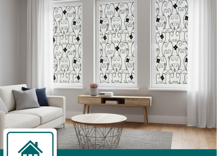 Isolerende & Zonwerende Statische Raamfolie HR++ - Anti Inkijk - Klimop