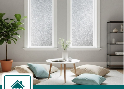 Isolerende & Zonwerende Statische Raamfolie HR++ - Anti Inkijk - Glitter