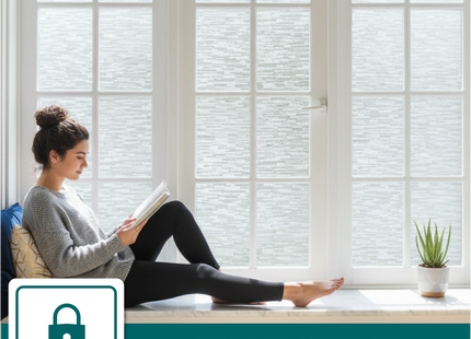 Isolerende & Zonwerende Statische Raamfolie HR++ - Anti Inkijk - Stofjes patroon