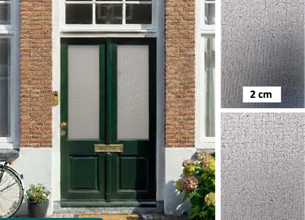 Zonwerende en Isolerende Statische Raamfolie HR++ - Anti Inkijk - Linnenlook - Grijs