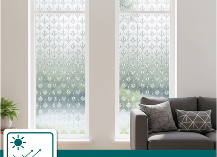 Isolerende & Zonwerende Statische Raamfolie HR++ - Anti Inkijk - Retro