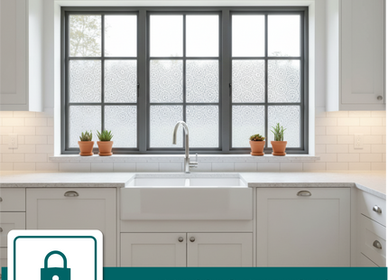 Zonwerende en Isolerende Statische Raamfolie HR++ - Anti Inkijk - Kant