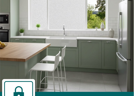 Isolerende & Zonwerende Statische Raamfolie HR++ - Anti Inkijk - Glitter