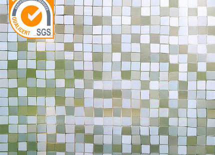 Isolerende & Zonwerende Statische Raamfolie HR++ - Anti Inkijk - Mozaïek