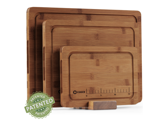 Bamboe Snijplankenset met Houder