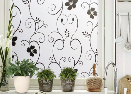 Isolerende & Zonwerende Statische Raamfolie HR++ - Anti Inkijk - Klimop