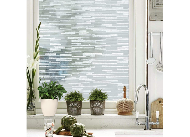 Zonwerende en Isolerende Statische Raamfolie HR++ - Anti Inkijk - Stofjes patroon