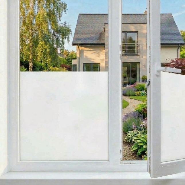 Isolerende & Zonwerende Statische Raamfolie - Anti Inkijk - Melkglas