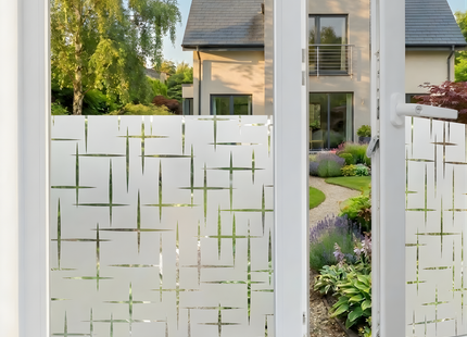 Isolierende und sonnenbeständige statische Fensterfolie HR++ - Blickdicht - Glitzernd 