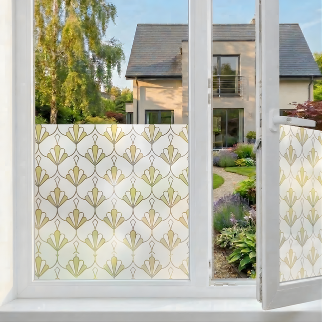 Isolerende & Zonwerende Statische Raamfolie HR++ - Anti Inkijk - Retro