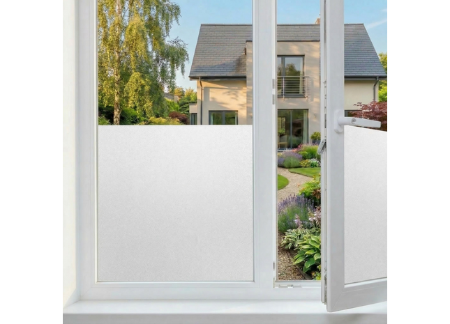 Isolerende & Zonwerende Statische Raamfolie - Anti Inkijk - Matglas