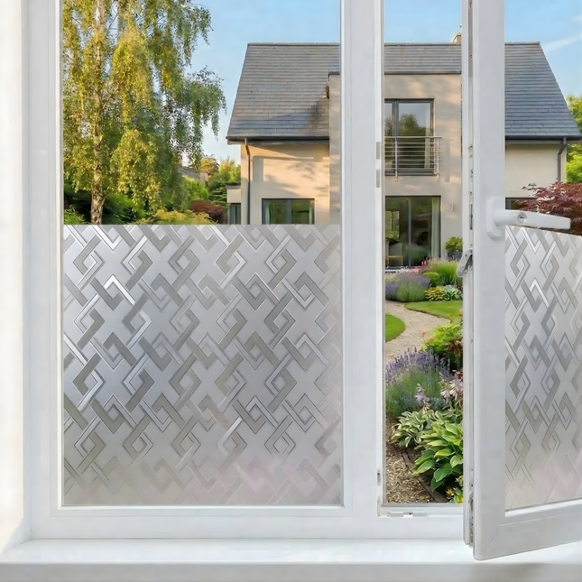 Isolerende & Zonwerende Statische Raamfolie HR++ - Anti Inkijk - Vlecht