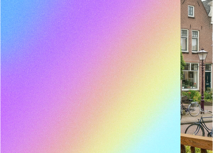 Isolerende Statische Raamfolie HR++ Anti Inkijk - Matglas Holografisch Zeepbeleffect