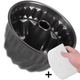 Tulband - Taartvorm met Antiaanbaklaag - 23 cm Diameter - Cakevorm - Incl. Deegschraper & E-Book