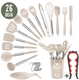 26-delige XL Keukengerei set met Houder - Beige