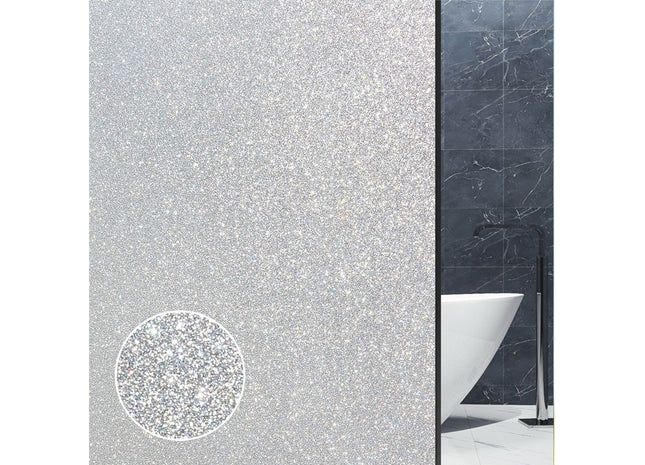 Zonwerende en Isolerende Statische Raamfolie HR++ - Anti Inkijk - Glitter