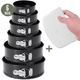 6-Delige Springvorm set - Taartvorm met Antiaanbaklaag - 12 tot 28 Cm Diameter -Cakevorm Incl. Deegschaper & E-Book