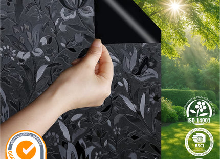 Isolerende & Zonwerende Verduisteringsfolie - Blackout Raamfolie Bloemen