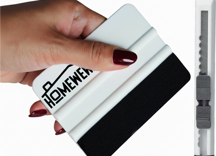 Rakel met vilt en folie mes