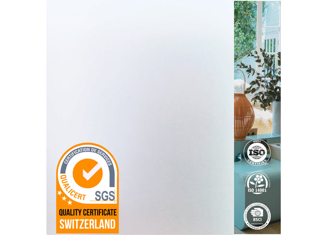 Isolerende & Zonwerende Zelfklevende Raamfolie HR++ - Anti Inkijk - Melkglas 70x300cm