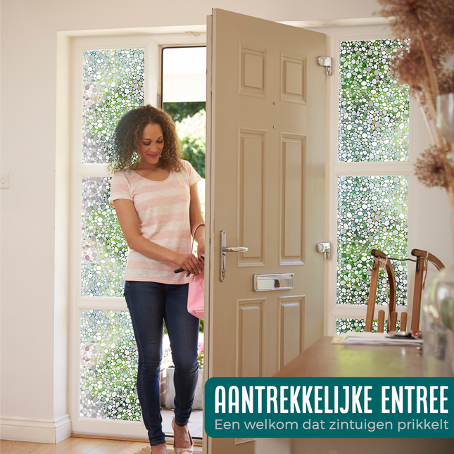 Isolerende & Zonwerende Statische Raamfolie HR++ - Anti Inkijk - Kiezel