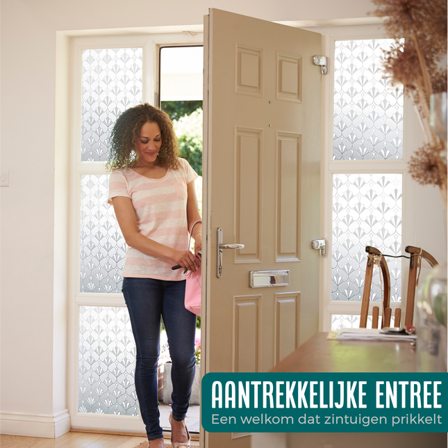 Isolerende & Zonwerende Statische Raamfolie HR++ - Anti Inkijk - Retro