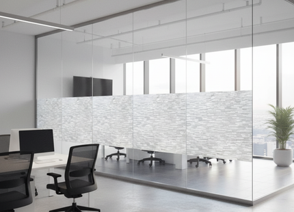 Isolerende & Zonwerende Statische Raamfolie HR++ - Anti Inkijk - Stofjes patroon