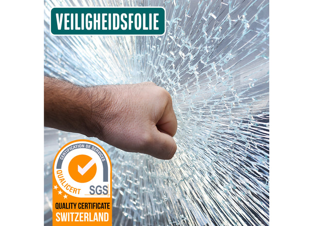 Zelfklevende Veiligheidsfolie - Anti-Inbraak Raamfolie - Beschermfolie HR++