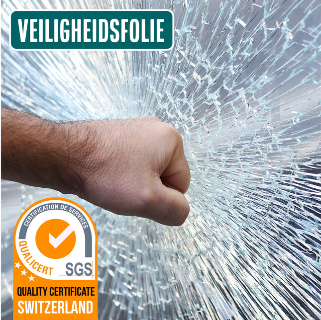 Zelfklevende Veiligheidsfolie - Anti-Inbraak Raamfolie - Beschermfolie HR++