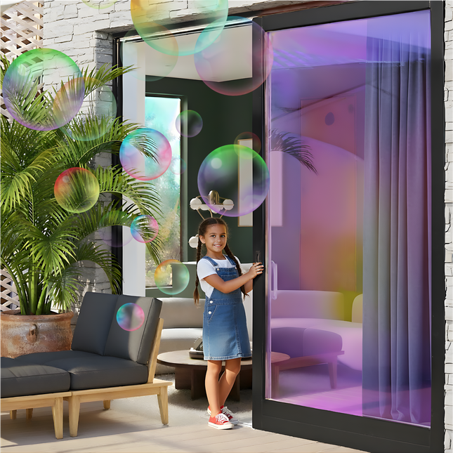 Isolerende Statische Raamfolie HR++ Anti Inkijk - Holografisch Zeepbeleffect