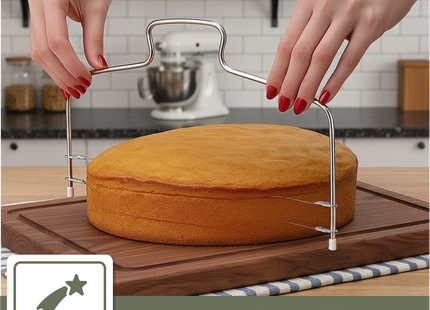 Taartsnijder met twee draden