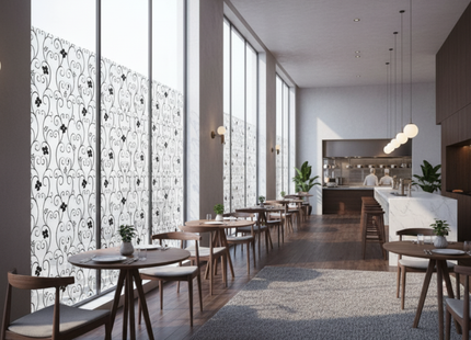 Isolerende & Zonwerende Statische Raamfolie HR++ - Anti Inkijk - Klimop