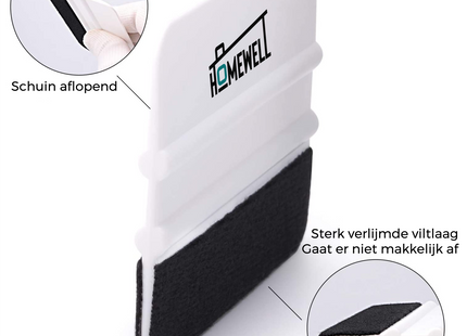 Rakel met vilt en folie mes